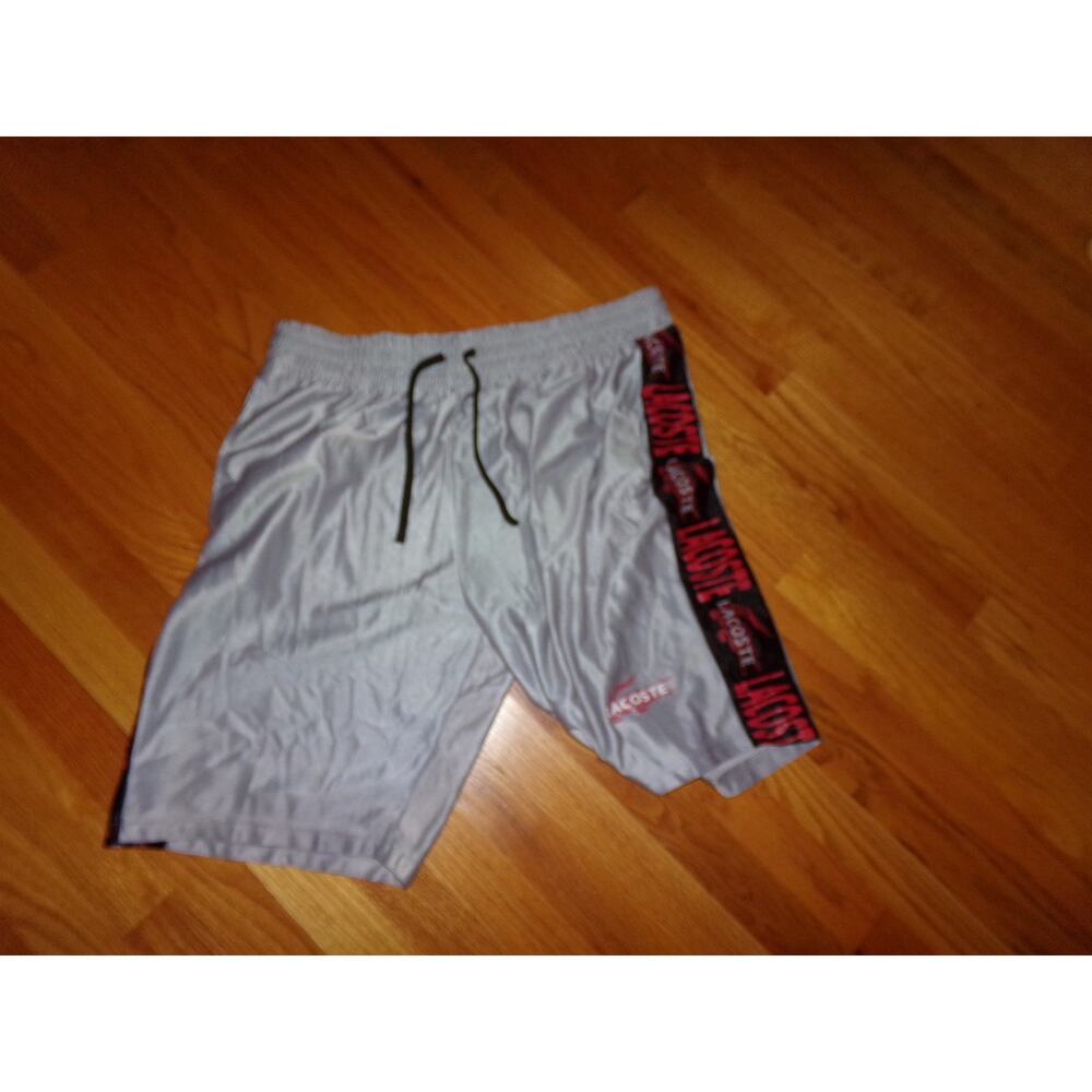 Lacoste men's althletic shorts size 3XL gray red black retro‎ boho